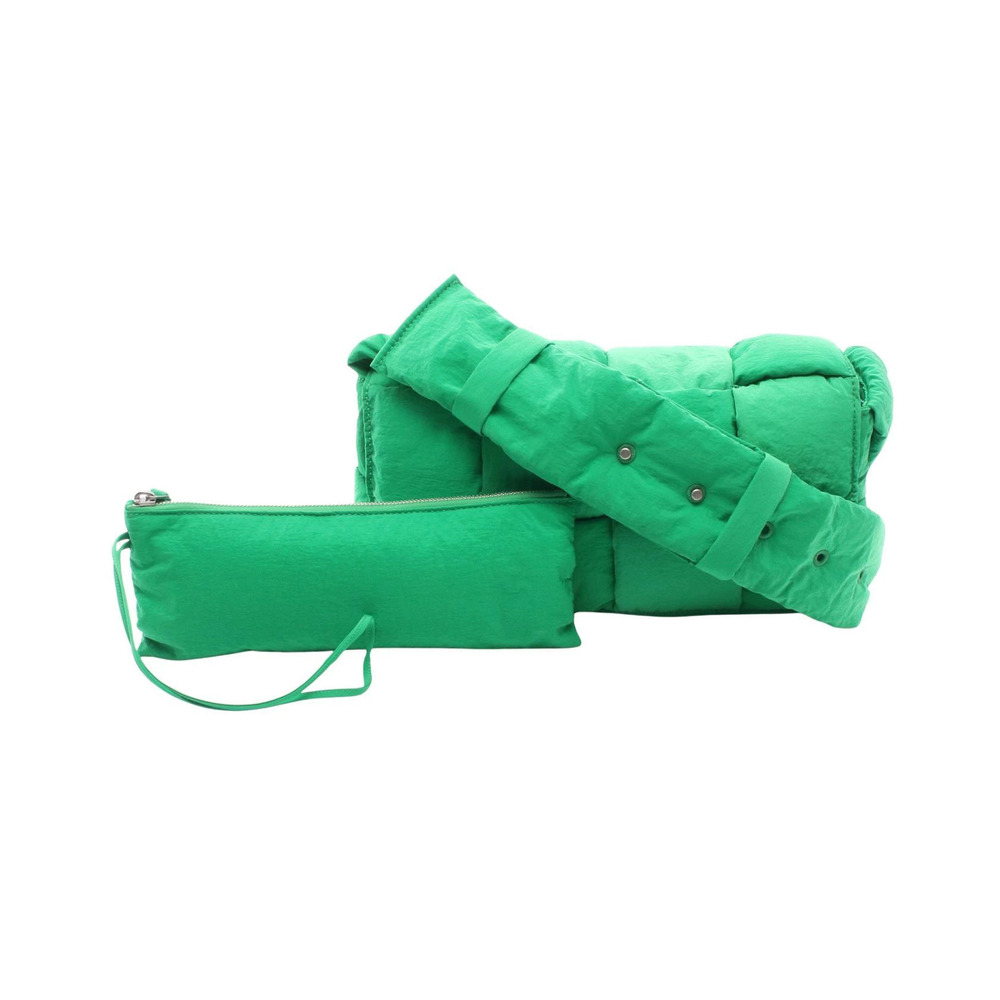 Bottega Veneta PADDED TECH CASSETTE Shoulder Bag Green